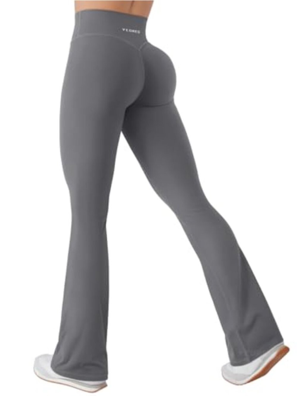 Mini Flare High Waisted Yoga Pants No Front Seam Butter Soft Nylon